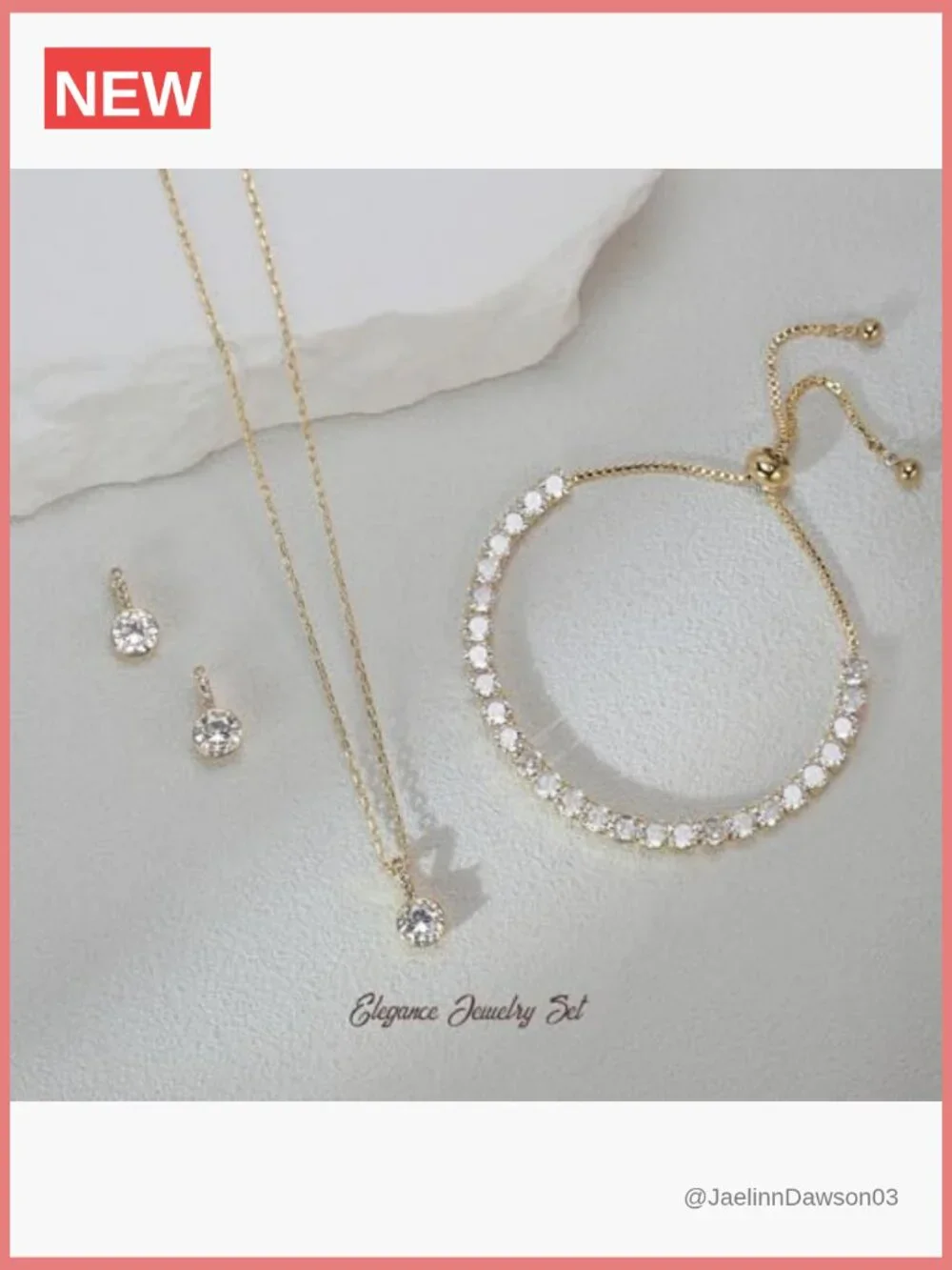 Bridesmaid Jewelry Set Cubic Zirconia Earrings Necklace Bracelet